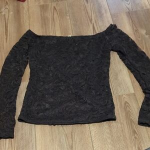 A'gaci Black Lace Top